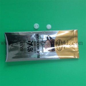 450g Coffee Laminated Bag with Valve for Shiny Surface