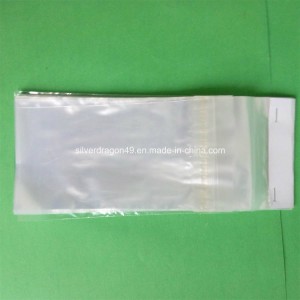 Plastic Header Bag with Adhesive Tape for Trash Packing