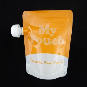 Reusable Baby Food Spout Pouch with Zipper for Refilling