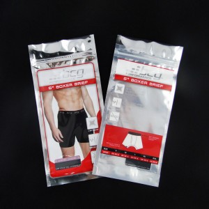 Customized Logo Design Retort Pet Laminated Apparel Packaging Zipper Bags