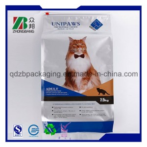 OEM Manufacturer Quad Seal Plastic Cat Litter Packaging Bag