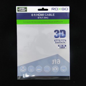 Laminated Plastic Header Bag for HDMI Cable