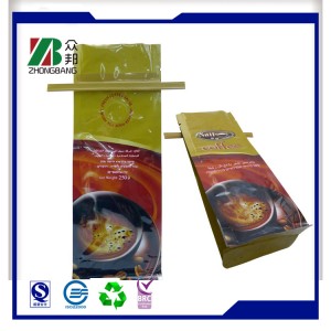 Side Gusset Coffee Packaging Bags with Tin Tie Top