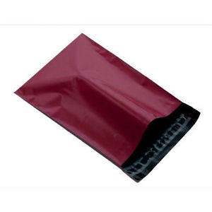 Dark Red Color Durable Printed Logo Poly Bag