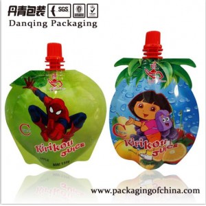 Danqing Heat Seal Bag Special Shaped Spout Pouch, Stand up Pouch for Juice Packaging D0062