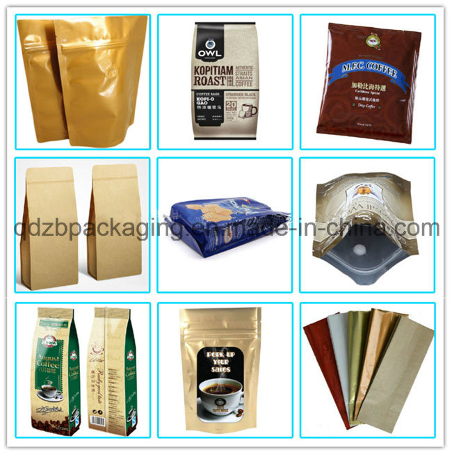 Factory Price Matt Black Coffee Flat Bottom Bags with Valve and No Zipper