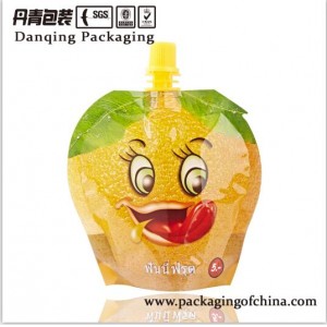 Baby Stand up Pouch with Spout, Unique Shape Nozzle Bag, Beverage Packaging