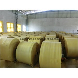 White/Yellow PP Woven Tubular Fabric for Bag