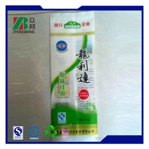 China Supplier Back Sealed Plastic Packaging for Noodles