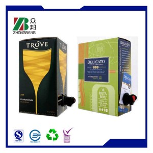 Customized Plastic Packaging Wine Bag in Box with Valve