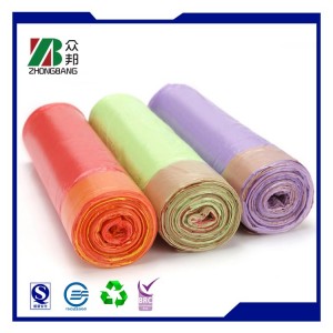 China Supply in Roll Colored Scent HDPE Trash Bag