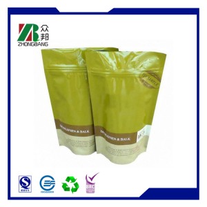 Stand up Plastic Packaging Zip Lock Bag