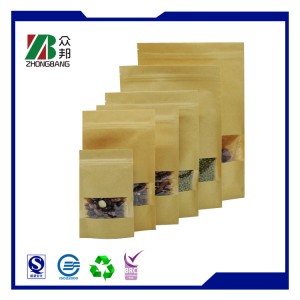 Kraft Paper Valve Bag with Window