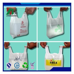 LDPE Recycle Vest Carrier Plastic Bag