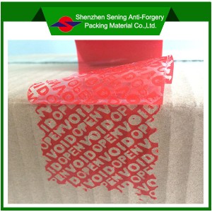Tamper Evident Security Sealing Tape with High Resdual