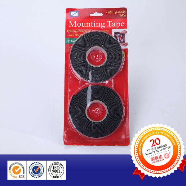 Automotive Industry Good Adhesion Black Double Sided Foam Tape