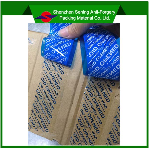 Tamper Evident Carton Adhesive Void Open Tape