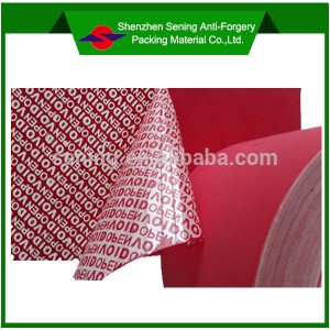 Red Tamper Proof Labels with Void Open