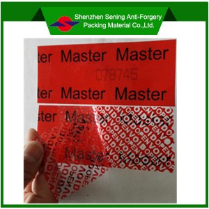 High Quality Tamper Evident Void Security Packing Tape for Carton Sealing